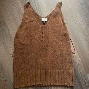 Universal Thread brown knit sleeveless sweater